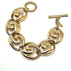 Vintage Sung Chunky Goldtone Link Bracelet